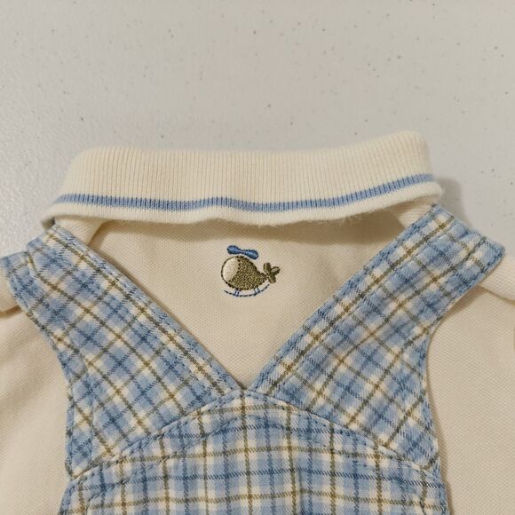 Vintage Gymboree Airplane Cardigan Overalls Set 3 - 6 M Baby Boys Flyer Aviator - Picture 4 of 16